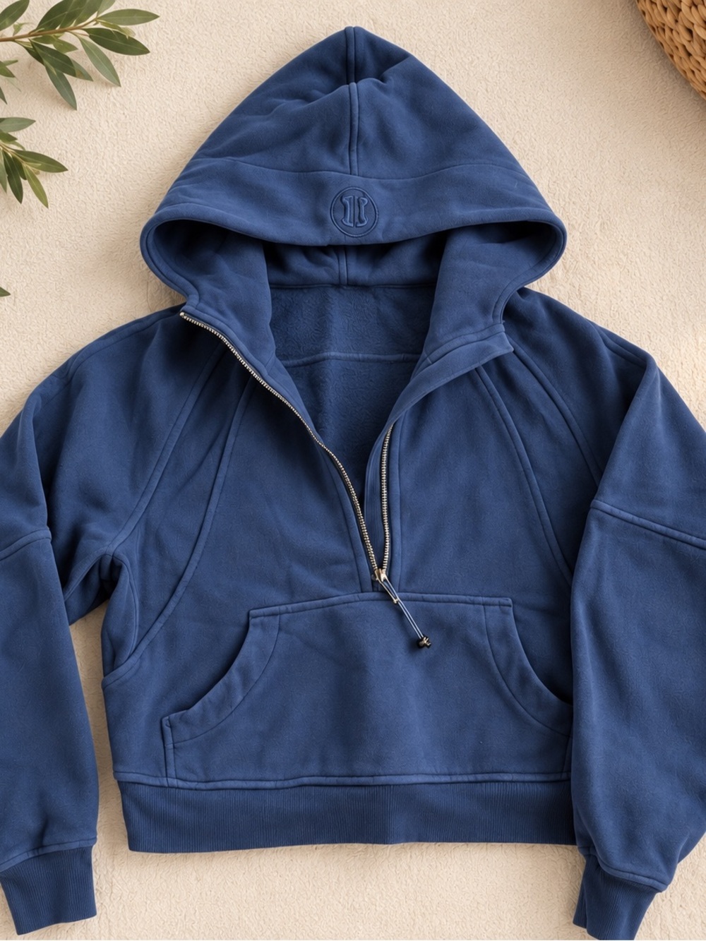 lululemon athletica Navy Half-Zip Hooded Sweater